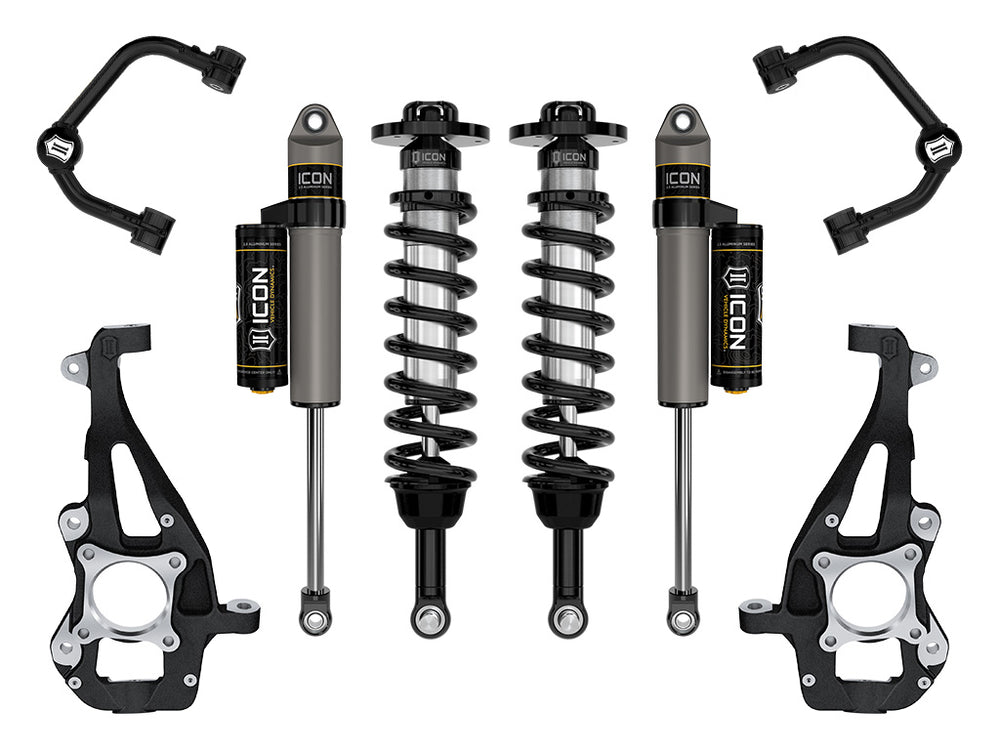 ICON 2021-2026 Ford F-150 4WD, 3.5-4.5" Lift, Stage 2 Suspension System, Tubular