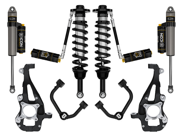 ICON 2021-2026 Ford F-150 4WD, 3.5-4.5" Lift, Stage 4 Suspension System, Tubular, CDCV