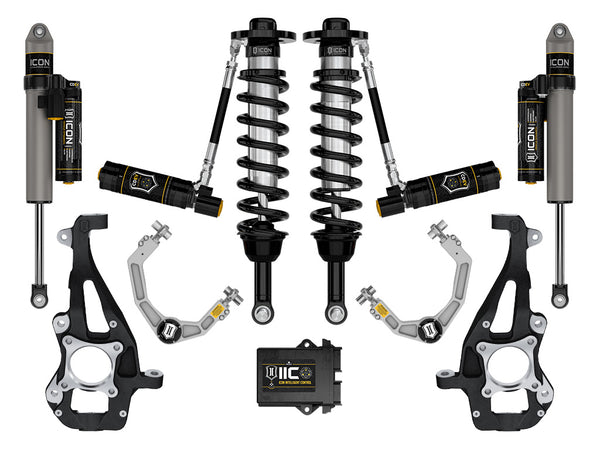 ICON 2021-2026 Ford F-150 4WD, 3.5-4.5" Lift, Stage 5 Suspension System, Billet