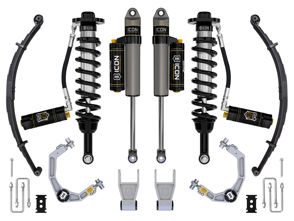 ICON 2021-2025 Ford F-150 Tremor, 2.5-3" Lift, Stage 4 Suspension System, Billet, CDCV, w/ Leaf Packs