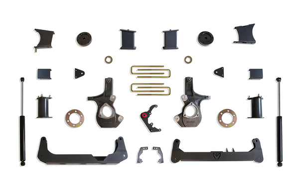 MaxTrac 7" Crossmember Lift Kit (Cast Steel Arms) — 2014-2016 Chevy Silverado 1500 / GMC Sierra 1500 & 2015-2016 GMC Sierra, 2WD/4WD
