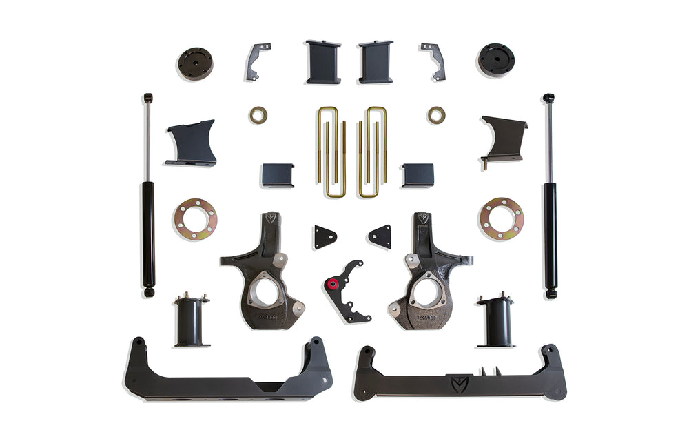 MaxTrac 7" Crossmember Lift Kit — 2014-2018 Chevy Silverado 1500 / GMC Sierra 1500 & 2015-2018 GMC Sierra, 4WD (Stamped Steel Or Aluminum Arms)