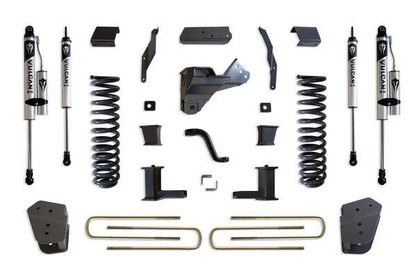 MaxTrac Ensemble de rehaussement 6 po (amortisseurs Vulcan à réservoir) — revêtement en poudre gris — 2020-2022 Ford F-250 / F-350 Super Duty (K943362VR)