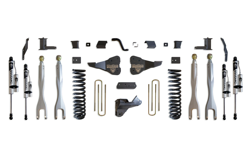 MaxTrac 6" Lift Kit with 4-Links (Vulcan Reservoir Shocks) — Grey Powdercoat — 2020-2022 Ford F-250 / F-350 Super Duty (K943362VRL)