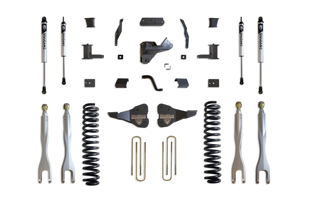 MaxTrac 8" Lift Kit with 4-Links (Vulcan Shocks) — Grey Powdercoat — 2020-2022 Ford F-250 / F-350 Super Duty (K943385VL)