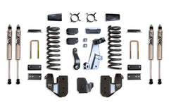 MaxTrac 4" Lift Kit (FOX SHOCKS) (FACTORY REAR AIR RIDE) — Grey Powdercoat — 2014-2018 Ram 2500 (K947241FA)