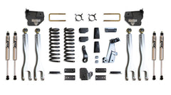 MaxTrac 4" Lift Kit W/ 4-LINKS (FOX SHOCKS) (FACTORY REAR AIR RIDE) — Grey Powdercoat — 2014-2018 Ram 2500 (K947241FLA)