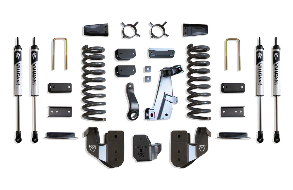 MaxTrac 4" Lift Kit (Vulcan Shocks) (Factory Rear Air Ride) — Grey Powdercoat — 2014-2018 Ram 2500 (K947241VA)