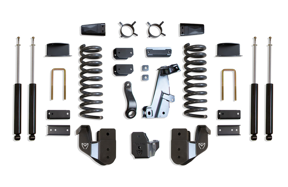 MaxTrac 6" Lift Kit (Max Trac Shocks) (Factory Rear Air Ride) — Grey Powdercoat — 2014-2018 Ram 2500 (K947263A)