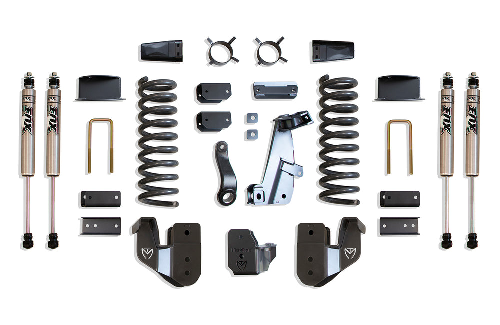MaxTrac 6" Lift Kit (FOX SHOCKS) (FACTORY REAR AIR RIDE) — Grey Powdercoat — 2014-2018 Ram 2500 (K947263FA)