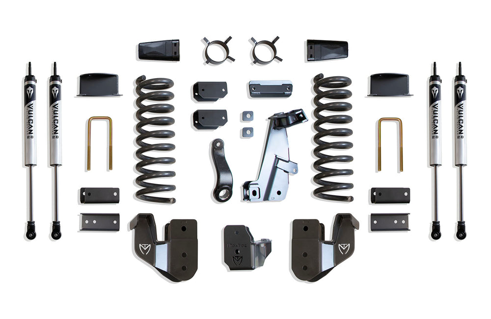 MaxTrac 6" Lift Kit (Vulcan Shocks) (Factory Rear Air Ride) — Grey Powdercoat — 2014-2018 Ram 2500 (K947263VA)