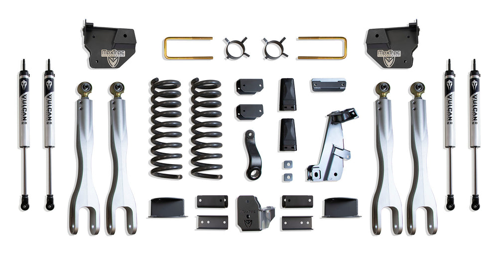 MaxTrac 6" Lift Kit with 4-Links (Vulcan Shocks) (Factory Rear Air Ride) — Grey Powdercoat — 2014-2018 Ram 2500 (K947263VLA)