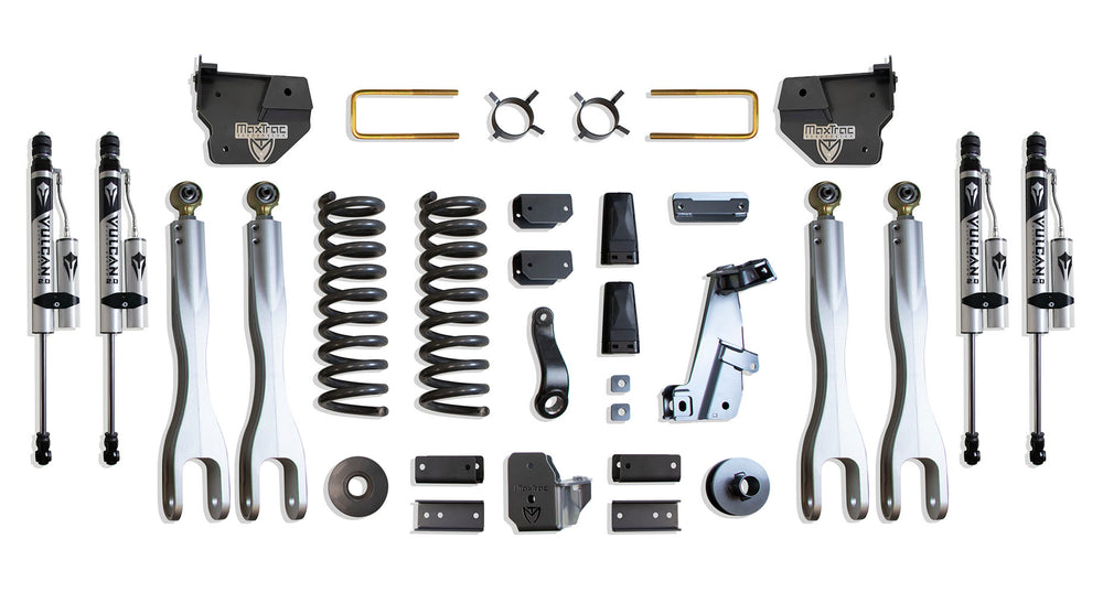 MaxTrac 6" Lift Kit with 4-Links (Vulcan Reservoir Shocks) — Grey Powdercoat — 2014-2018 Ram 2500 (K947263VRL)