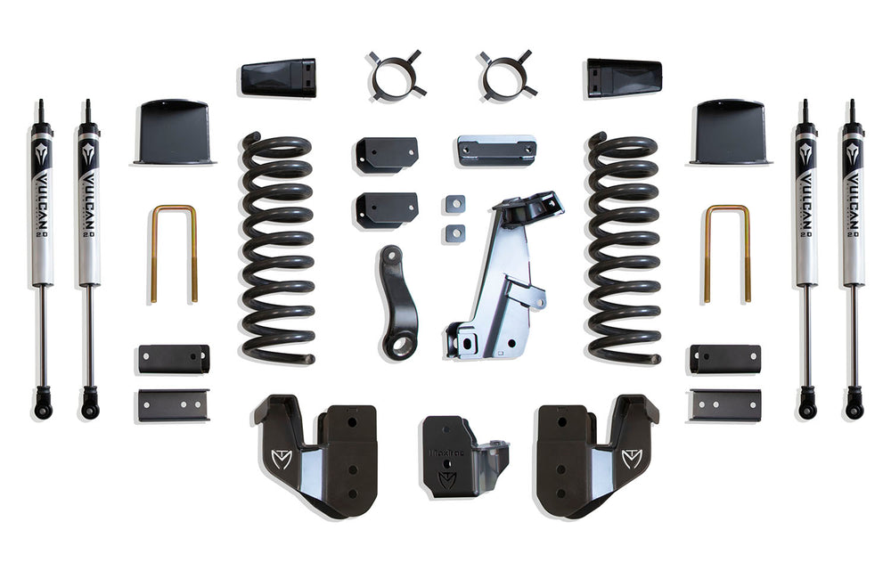 MaxTrac 8" Lift Kit (Vulcan Shocks) (Factory Rear Air Ride) — Grey Powdercoat — 2014-2018 Ram 2500 (K947285VA)