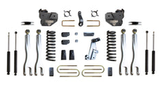 MaxTrac 4" Lift Kit with 4-Links (Max Trac Shocks) (Factory Rear Air Ride) — Grey Powdercoat — 2013-2018 Ram 3500 (K947341LA)