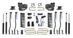 MaxTrac 6" Lift Kit with 4-Links (Max Trac Shocks) (Factory Rear Air Ride) — Grey Powdercoat — 2013-2018 Ram 3500 (K947363LA)