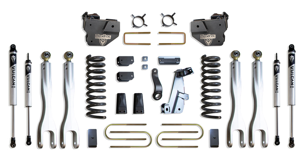 MaxTrac 6" Lift Kit with 4-Links (Vulcan Shocks) — Grey Powdercoat — 2013-2018 Ram 3500 (K947363VL)