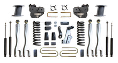 MaxTrac 8" Lift Kit with 4-Links (Max Trac Shocks) (Factory Rear Air Ride) — Grey Powdercoat — 2013-2018 Ram 3500 (K947385LA)