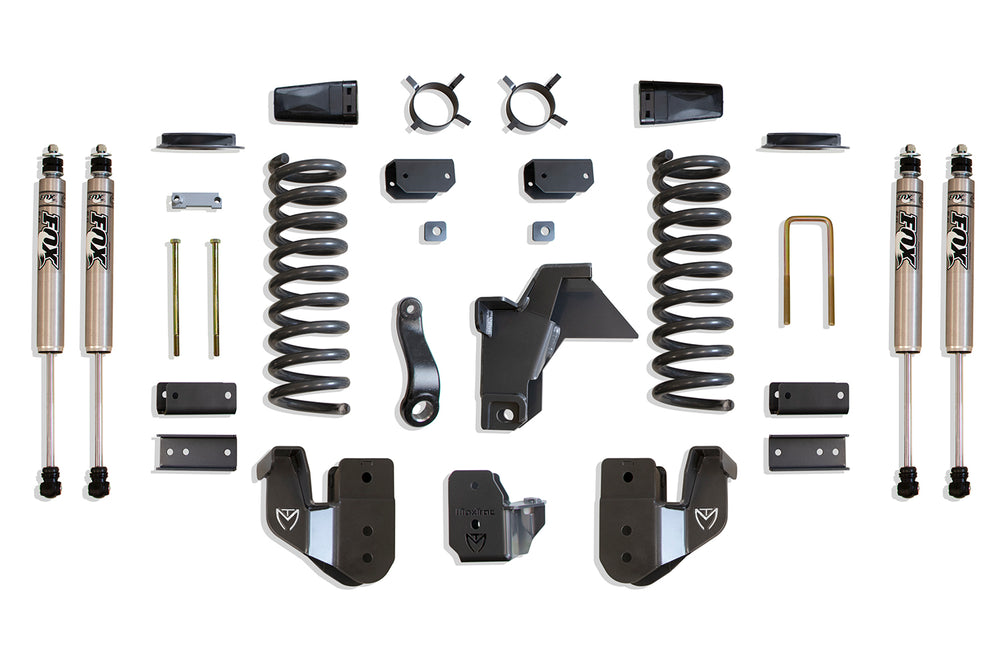 MaxTrac 4" Lift Kit (FOX SHOCKS) (FACTORY REAR AIR RIDE) — Grey Powdercoat — 2019-2026 Ram 2500 (K947441FA)