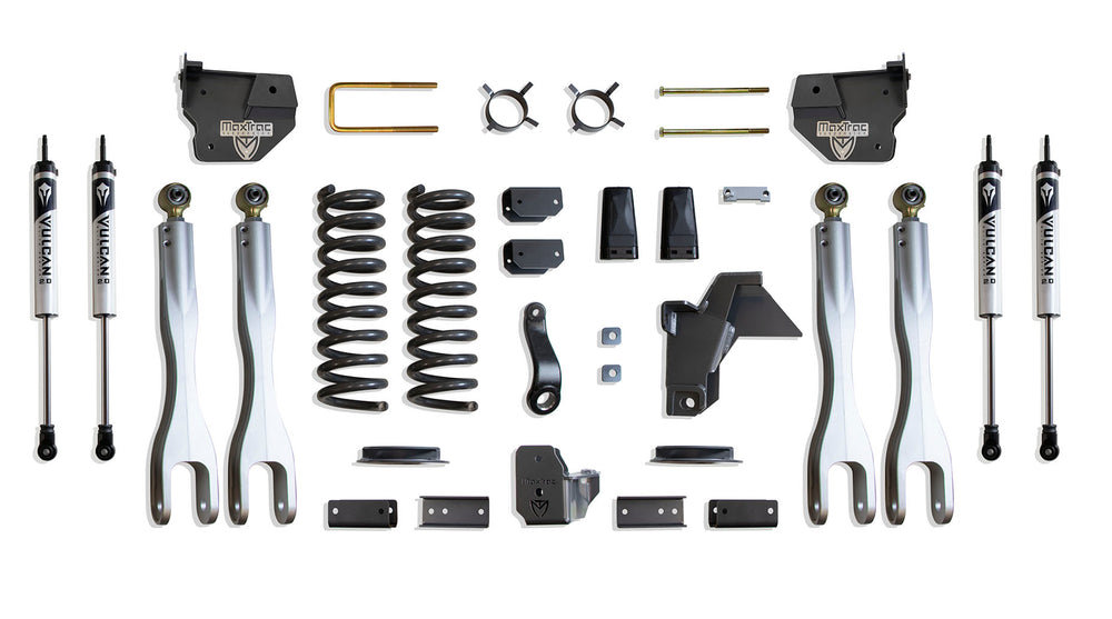 MaxTrac 4" Lift Kit with 4-Links (Vulcan Shocks) (Factory Rear Air Ride) — Grey Powdercoat — 2019-2026 Ram 2500 (K947441VLA)