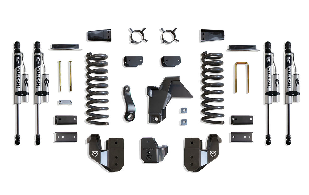 MaxTrac 4" Lift Kit (Vulcan Reservoir Shocks) (Factory Rear Air Ride) — Grey Powdercoat — 2019-2026 Ram 2500 (K947441VRA)