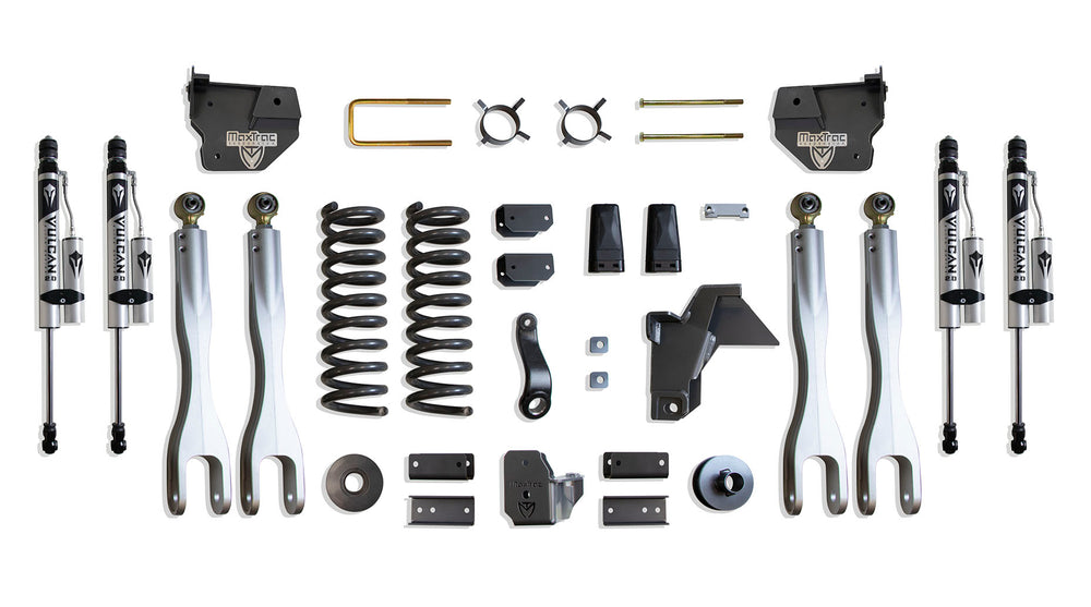 MaxTrac 4" Lift Kit with 4-Links (Vulcan Reservoir Shocks) — Grey Powdercoat — 2019-2026 Ram 2500 (K947441VRL)