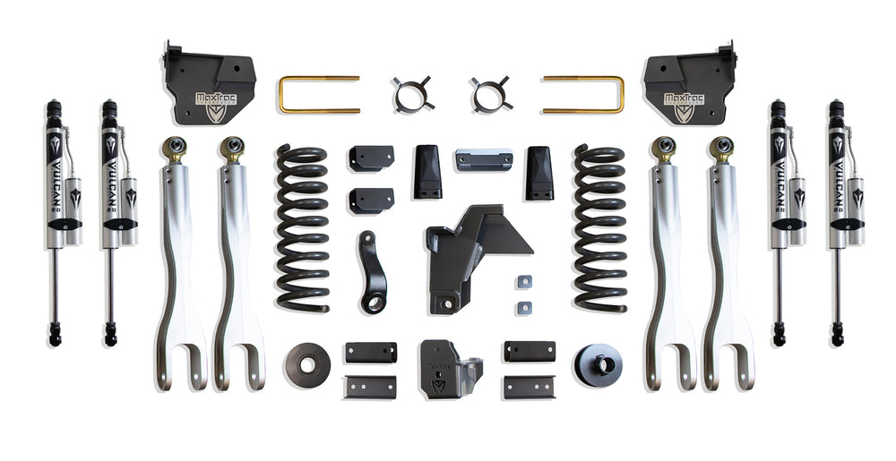 MaxTrac 6" Lift Kit with 4-Links (Vulcan Reservoir Shocks) — Grey Powdercoat — 2019-2024 Ram 2500 (K947463VRL)