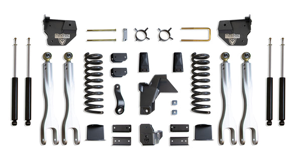 MaxTrac 8" Lift Kit with 4-Links (Max Trac Shocks) (Factory Rear Air Ride) — Grey Powdercoat — 2019-2024 Ram 2500 (K947485LA)