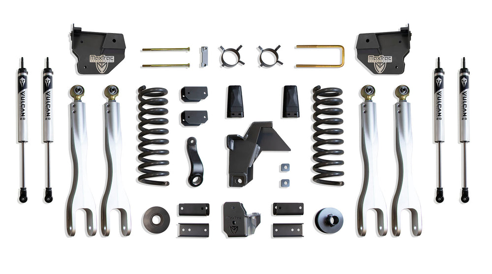 MaxTrac 8" Lift Kit with 4-Links (Vulcan Shocks) — Grey Powdercoat — 2019-2024 Ram 2500 (K947485VL)