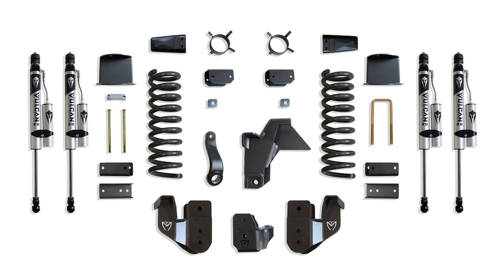 MaxTrac 8" Lift Kit (Vulcan Reservoir Shocks) (Factory Rear Air Ride) — Grey Powdercoat — 2019-2026 Ram 2500 (K947485VRA)