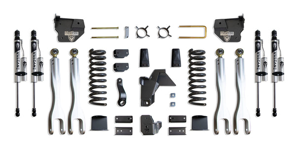 MaxTrac 8" Lift Kit with 4-Links (Vulcan Reservoir Shocks) (Factory Rear Air Ride) — Grey Powdercoat — 2019-2024 Ram 2500 (K947485VRLA)