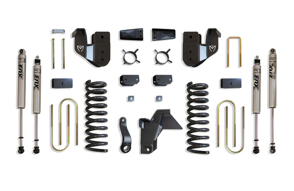 MaxTrac Ensemble de rehaussement 4 po (amortisseurs FOX) — revêtement en poudre gris — 2019-2024 Ram 3500, 4WD (K947541F)