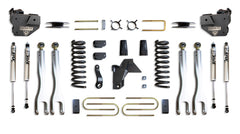 MaxTrac 4" Lift Kit W/ 4-LINKS (FOX SHOCKS) (FACTORY REAR AIR RIDE) — Grey Powdercoat — 2019-2024 Ram 3500 (K947541FLA)