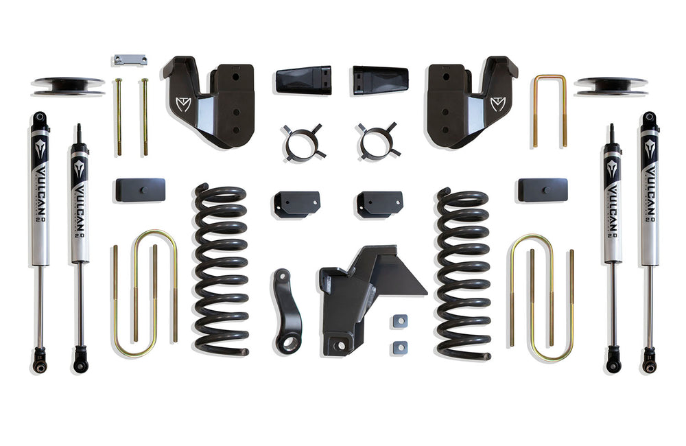 MaxTrac 4" Lift Kit (Vulcan Shocks) (Factory Rear Air Ride) — Grey Powdercoat — 2019-2024 Ram 3500 (K947541VA)