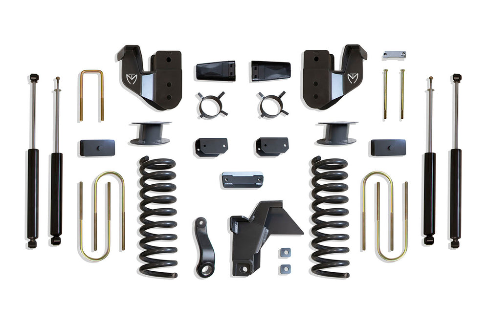 MaxTrac 6" Lift Kit (Max Trac Shocks) (Factory Rear Air Ride) — Grey Powdercoat — 2019-2024 Ram 3500 (K947563A)