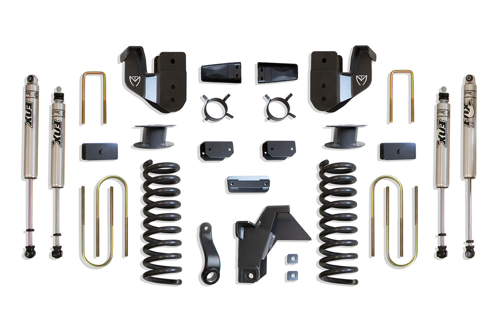 MaxTrac 6" Lift Kit (FOX SHOCKS) (FACTORY REAR AIR RIDE) — Grey Powdercoat — 2019-2024 Ram 3500 (K947563FA)