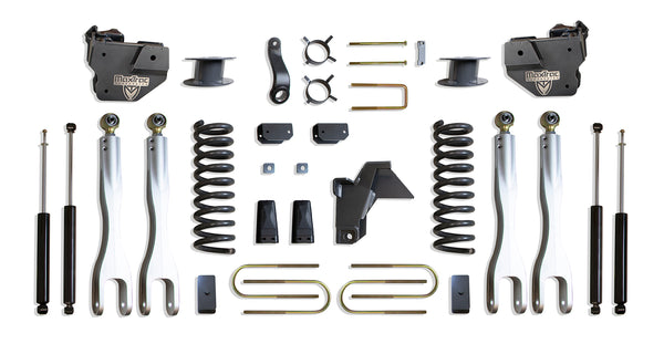 MaxTrac 6" Lift Kit with 4-Links (Max Trac Shocks) (Factory Rear Air Ride) — Grey Powdercoat — 2019-2024 Ram 3500 (K947563LA)