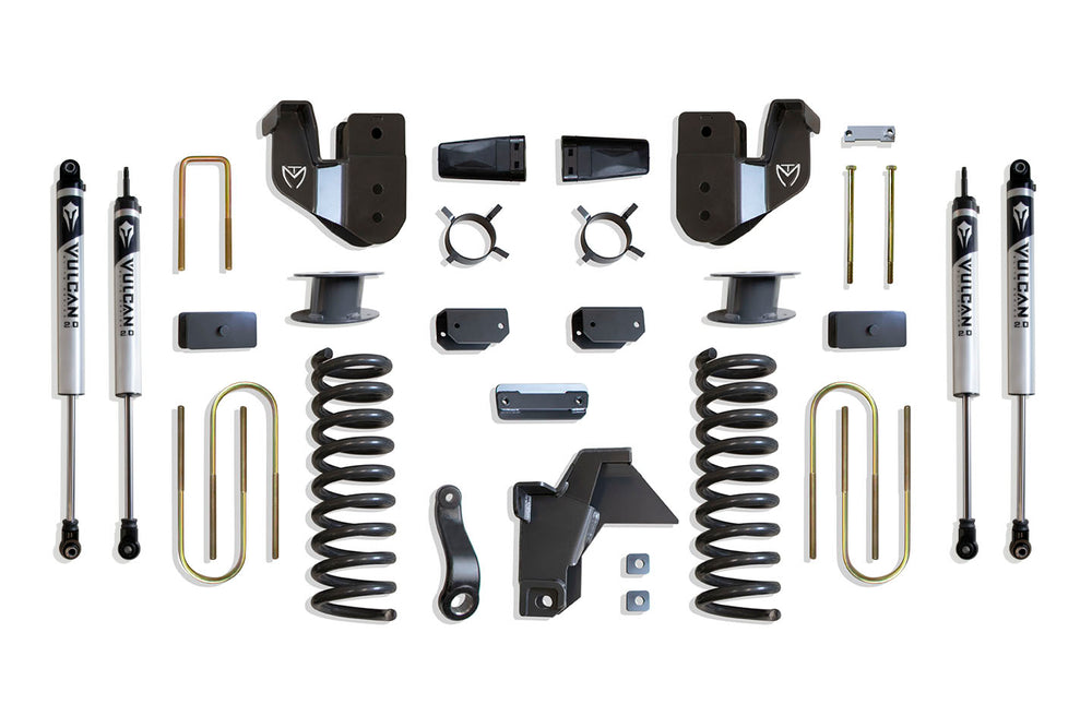 MaxTrac 6" Lift Kit (Vulcan Shocks) (Factory Rear Air Ride) — Grey Powdercoat — 2019-2024 Ram 3500 (K947563VA)