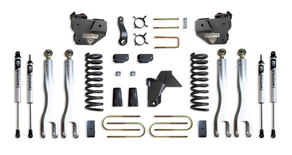 MaxTrac 6" Lift Kit with 4-Links (Vulcan Shocks) — Grey Powdercoat — 2019-2024 Ram 3500 (K947563VL)