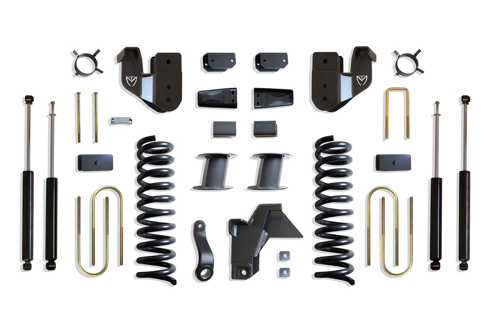 MaxTrac 8" Lift Kit (Max Trac Shocks) (Factory Rear Air Ride) — Grey Powdercoat — 2019-2024 Ram 3500 (K947585A)