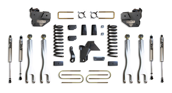 MaxTrac 8" Lift Kit with 4-LINKS (FOX SHOCKS) — Grey Powdercoat — 2019-2024 Ram 3500 (K947585FL)