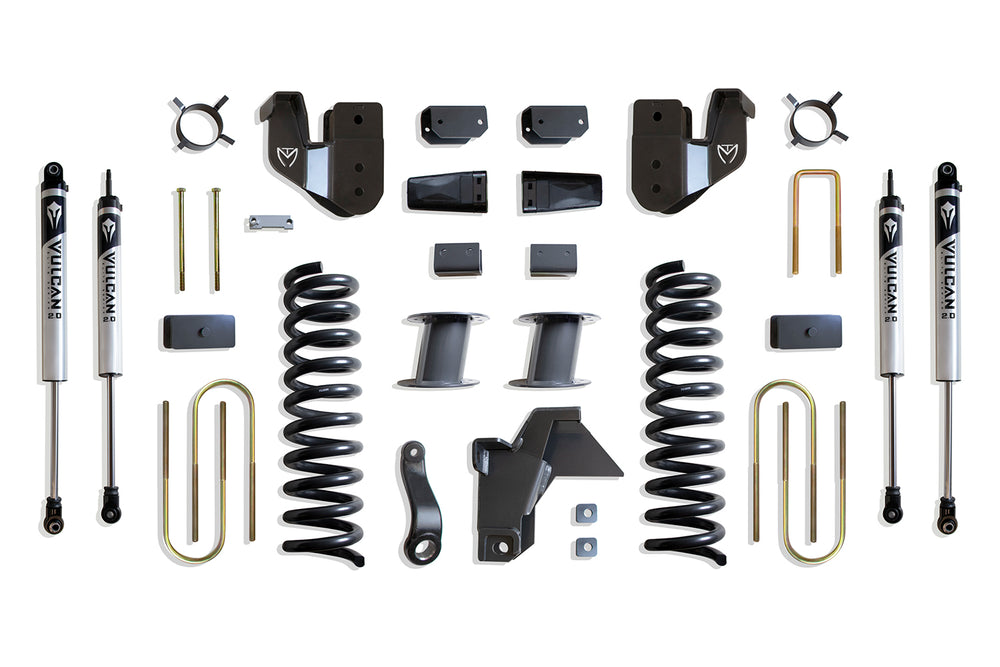 MaxTrac 8" Lift Kit (Vulcan Shocks) (Factory Rear Air Ride) — Grey Powdercoat — 2019-2024 Ram 3500 (K947585VA)