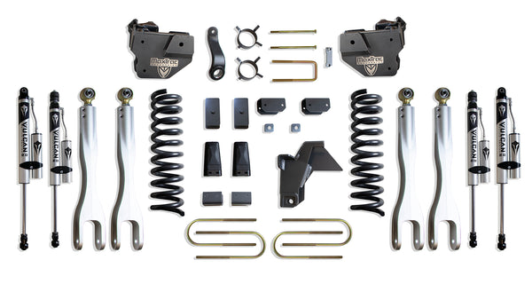 MaxTrac 8" Lift Kit with 4-Links (Vulcan Reservoir Shocks) — Grey Powdercoat — 2019-2024 Ram 3500 (K947585VRL)