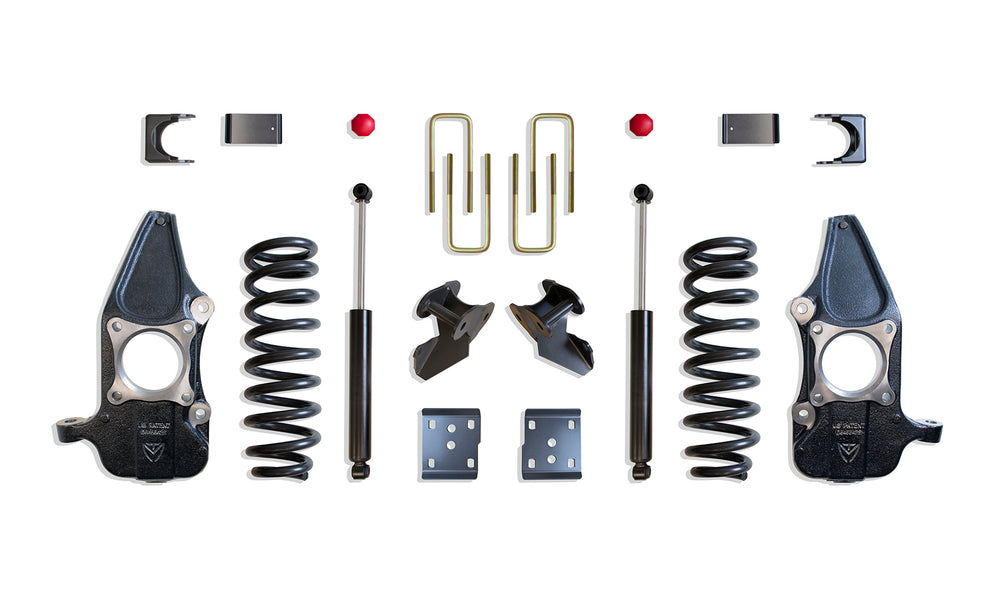 MaxTrac 3"/5" Lowering Kit — Grey Powdercoat — Requires 22" Wheels — 2009-2014 Ford F-150 (KC333435-4)