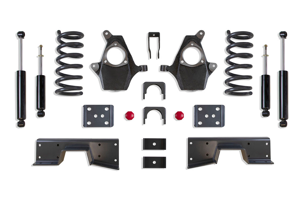 MaxTrac 3"/5" Lowering Kit — Grey Powdercoat — V6, 2WD — 1999-2006 Chevy Silverado 1500 / GMC Sierra 1500 (KS330935-6)