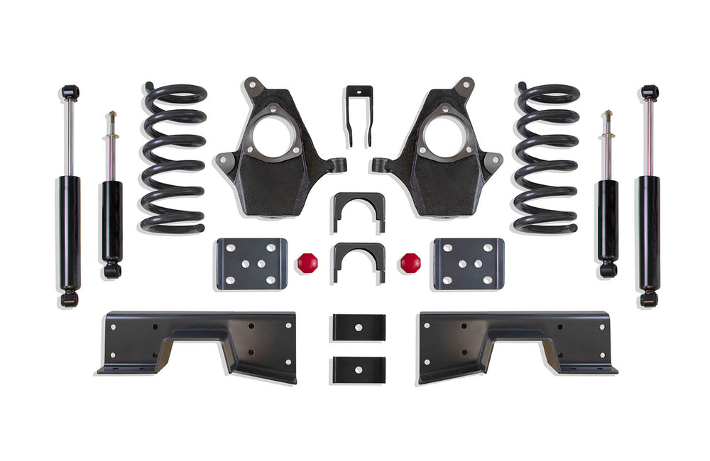 MaxTrac 3"/5" Lowering Kit — Grey Powdercoat — V8, 2WD — 1999-2006 Chevy Silverado 1500 / GMC Sierra 1500 & 2001-2006 Chevy Silverado 1500 HD / GMC Sierra 1500 HD (KS330935-8)