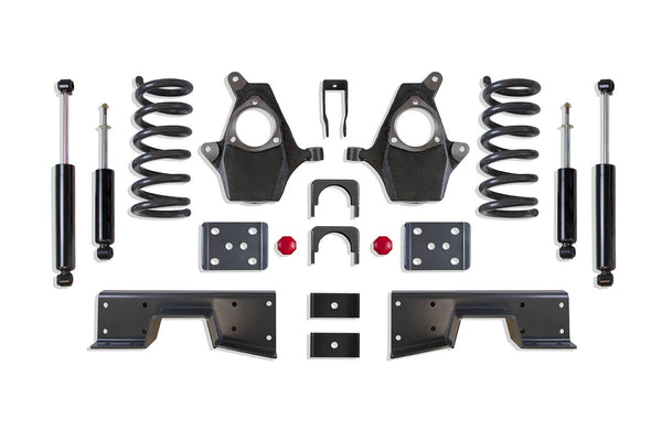 MaxTrac 3"/5" Lowering Kit — Grey Powdercoat — V8, 2WD — 1999-2006 Chevy Silverado 1500 / GMC Sierra 1500 & 2001-2006 Chevy Silverado 1500 HD / GMC Sierra 1500 HD (KS330935-8)