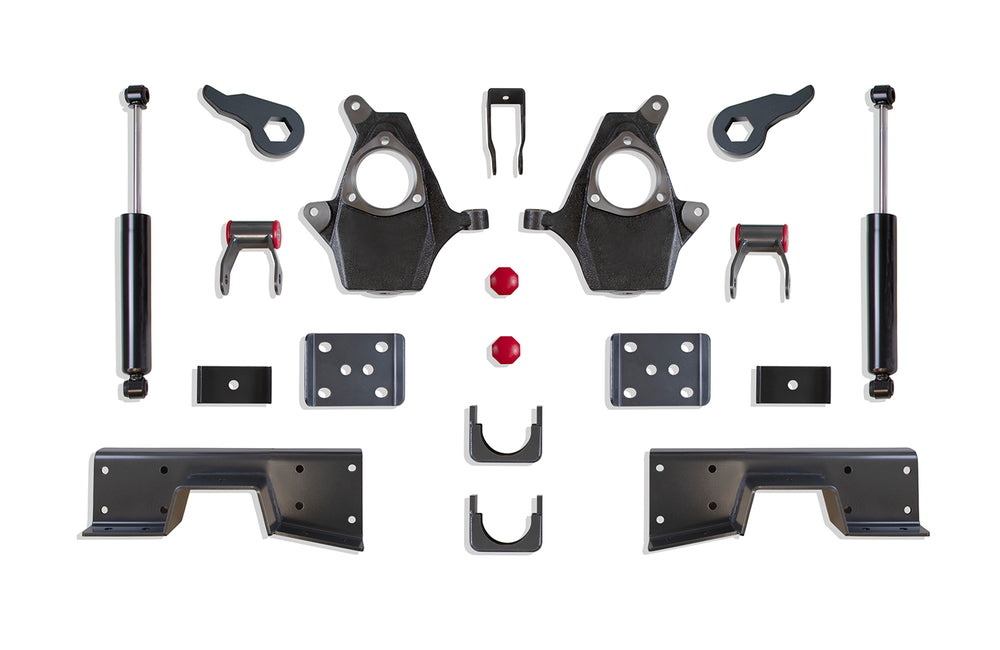 MaxTrac 3"/5" Lowering Kit — Grey Powdercoat — 5" Rear Lift, 2WD — 1999-2006 Chevy Silverado 1500 / GMC Sierra 1500 & 2001-2006 Chevy Silverado 1500 HD / GMC Sierra 1500 HD (KS330935T)