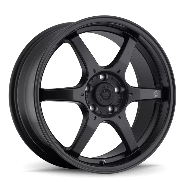 Konig Backbone Wheel 15x6.5 4x100 ET38 Matte Black Milling Logo on Spoke