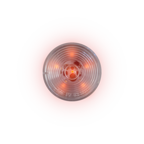 Uni-Bond Lighting LED 2" Round Marker Clear Lens Lamp Red 6Diodes